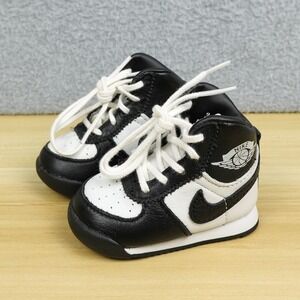New Nike Air Jordan 1 High TD Toddler Size 2C Black White DV3655-001 Retro Panda